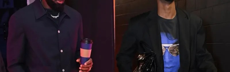 9体育-一触即发！NBA官方晒詹姆斯&amp;amp;亚历山大入场穿搭照